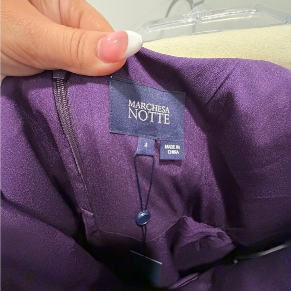 Chic Purple Floral High Low Gown - Picture 10 of 10